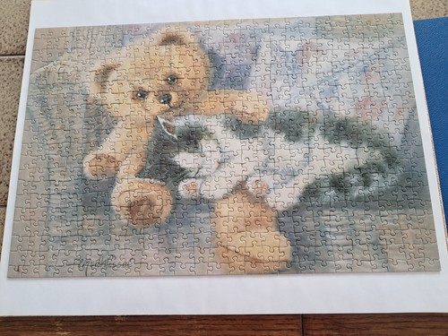 Puzzle teddy mit katze - mit, 500